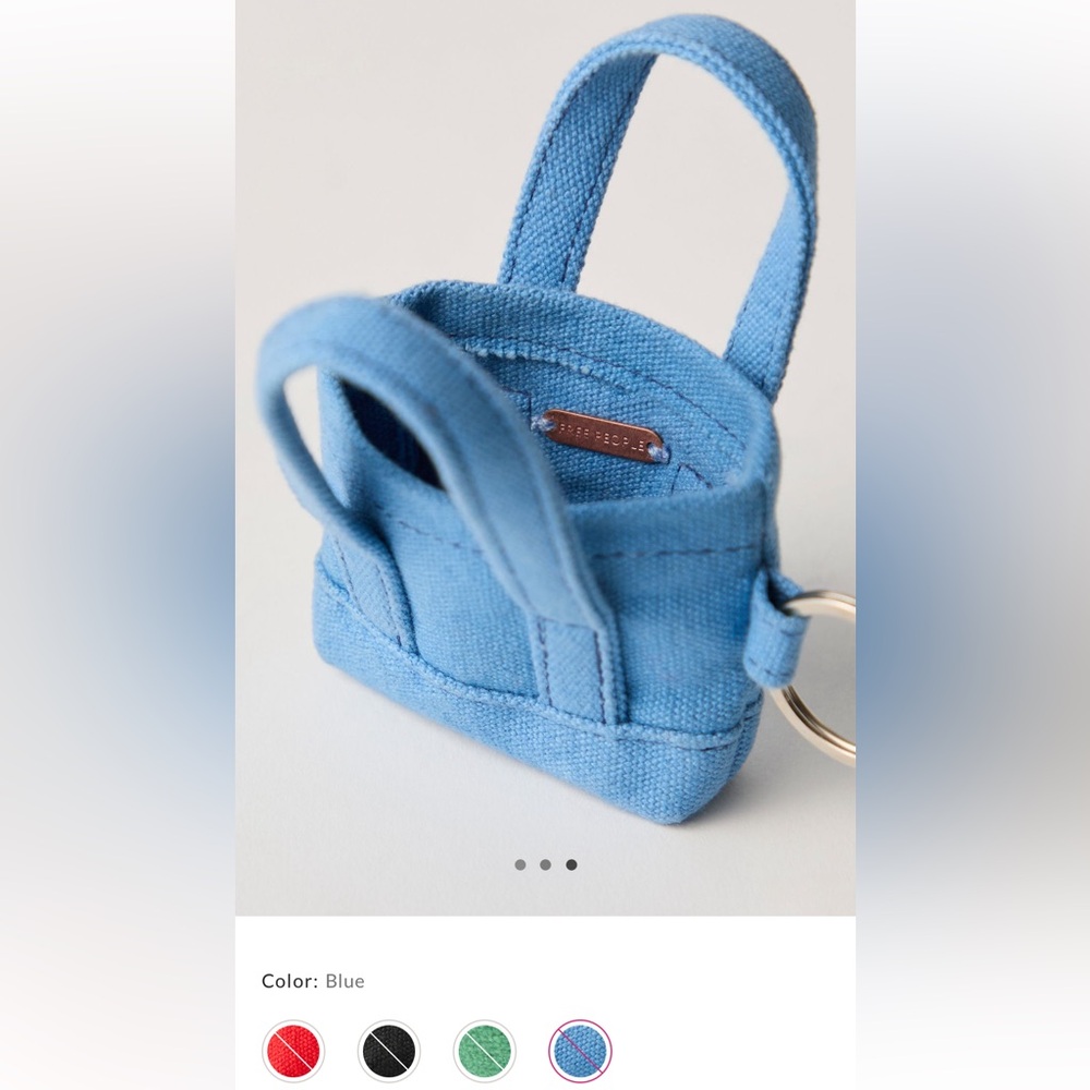 NWT Free People Mini Caravan Bag Charm - Blue - One Size